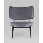 Кресло District Lounge велюр серый