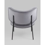 Кресло District Lounge велюр серый