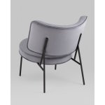 Кресло District Lounge велюр серый