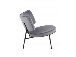 Кресло District Lounge велюр серый