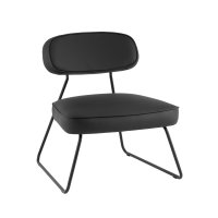 Кресло Кэйт ткань экокожа чёрный