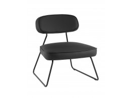 Кресло Кэйт ткань экокожа чёрный