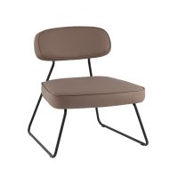 Кресло Кэйт ткань экокожа коричневый