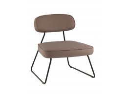 Кресло Кэйт ткань экокожа коричневый