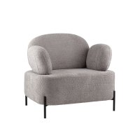 Кресло Кэнди ткань букле светло-серый