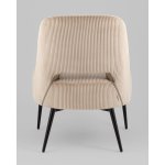 Кресло лаунж Бостон велюр рельефный бежевый