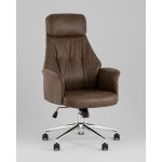 Кресло офисное TopChairs Neoma коричневый экокожа