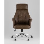 Кресло офисное TopChairs Neoma коричневый экокожа