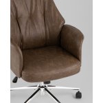 Кресло офисное TopChairs Neoma коричневый экокожа