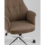 Кресло офисное TopChairs Neoma коричневый экокожа ткань