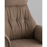 Кресло офисное TopChairs Neoma коричневый экокожа ткань