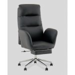 Кресло руководителя TopChairs Solid с оттоманкой черный