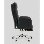 Кресло руководителя TopChairs Solid с оттоманкой черный