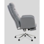 Кресло руководителя TopChairs Solid с оттоманкой серый