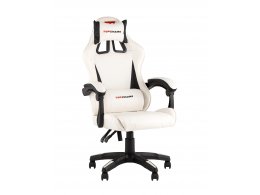 Кресло спортивное TopChairs Phantom бело-черный