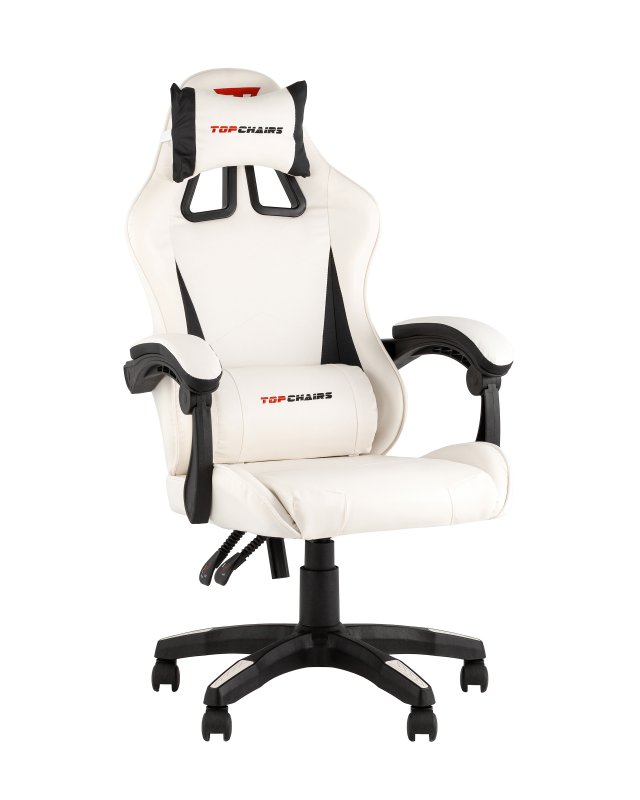 Кресло спортивное TopChairs Phantom бело-черный