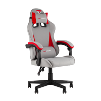 Кресло спортивное TopChairs Phantom ткань серо-красный