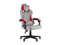 Кресло спортивное TopChairs Phantom ткань серо-красный