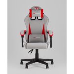 Кресло спортивное TopChairs Phantom ткань серо-красный