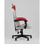 Кресло спортивное TopChairs Phantom ткань серо-красный