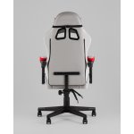 Кресло спортивное TopChairs Phantom ткань серо-красный