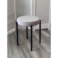 Табурет СТЭК штабилируемый B22 Серый, велюр / черный каркас, М-City