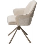 Стул RIKARD 360 град. кремовый RIELY-111 /PRESENT-120, шенилл - велюр / латте каркас, ®DISAUR