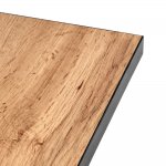 Стол Dublin раскладной 120-160х80х75 Дуб Вотан, чёрные ножки