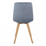 Стул Easy серый с ножками под дерево