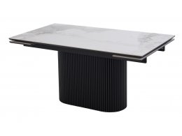 Стол АРИЯ 160 PANDORA LIGHT, керамика / Черный каркас М-City