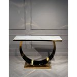 Стол-консоль Прайм IST-803,120х40х78 см, жемчужный белый/золотой