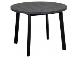 Стол Next круглый раскладной 90-120x90x76,5см, Угольный камень, чёрный Стол Next круглый раскладной 90-120x90x76,5см, Угольный камень, чёрный