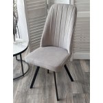 Стул ПРОВАНС 360 град. поворот. B22 Серый, велюр / черный каркас, М-City