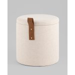 Пуф с ящиком Эркки рогожка XS белый