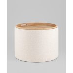 Пуф с ящиком Хюгге L букле бежевый