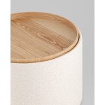 Пуф с ящиком Хюгге L букле бежевый