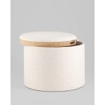 Пуф с ящиком Хюгге L букле бежевый