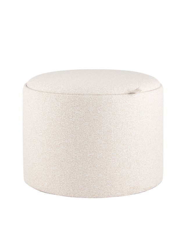 Пуф с ящиком Хюгге L букле бежевый