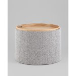 Пуф с ящиком Хюгге L букле серый