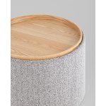 Пуф с ящиком Хюгге L букле серый