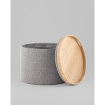 Пуф с ящиком Хюгге L букле серый