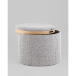 Пуф с ящиком Хюгге L букле серый