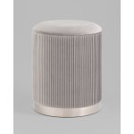 Пуф Шарлотта с ящиком серебро велюр серебристый