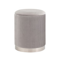 Пуф Шарлотта с ящиком серебро велюр серебристый