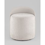 Пуф Тея спинка иск.кожа, сиденье шенилл светло-серый Пуф Тея спинка иск.кожа, сиденье шенилл светло-серый