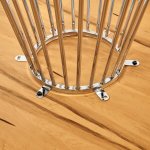 Стол Liverpool диам.110см, шпон орех лучевой набор, с хромированными ножками