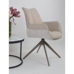 Стул PONTUS 360 град. поворот. RIELY-111 / PRESENT-120 Кремовый / Латте, ®DISAUR Стул PONTUS 360 град. поворот. RIELY-111 / PRESENT-120 Кремовый / Латте, ®DISAUR