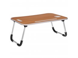 Стол складной с подстаканником «ЛАЙТ», 59,5x39,5x26,4см, мдф, металл, св. дерево, белый