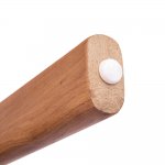 Стул Rich рогожка бежево-голубая с ножками цвета орех