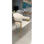 Стул обеденный Модена MC886-BG-2, 59х61х79 см, бежевый/глянцевое золото